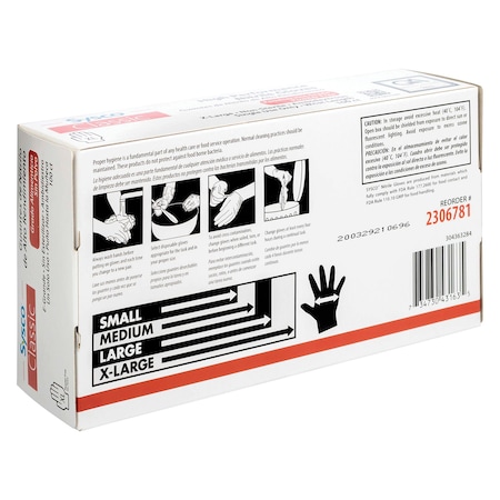 Sysco Nitrile Food Service Gloves, 100 Count 2306781